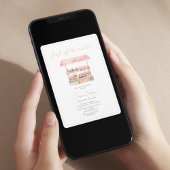 市場から生まれ出たフローラブライダルシャワー 招待状