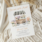 市場から生まれ出たフローラブライダルシャワー 招待状