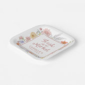 市場から生まれ手で引いたブライダルシャワー ペーパープレート (傾斜あり)