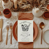 市場から生まれ手で引き出されたブライダルシャワー 招待状