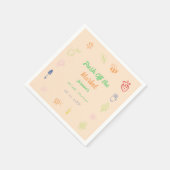 市場から生まれ手を引いたブライダルシャワー スタンダードカクテルナプキン (角)