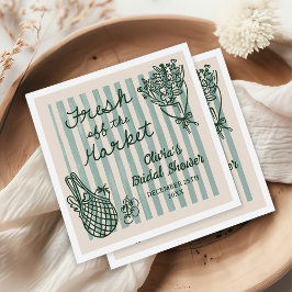 市場から生まれ手を引いたブライダルシャワー スタンダードカクテルナプキン