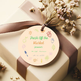 市場から生まれ手を引いたブライダルシャワー フェイバータグ