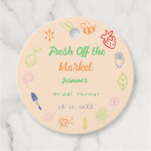 市場から生まれ手を引いたブライダルシャワー フェイバータグ (正面)