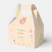 市場から生まれ手を引いたブライダルシャワー フェイバーボックス (正面サイド)