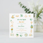 市場から生まれ手を引いたブライダルシャワー 招待状 (スタンド正面)
