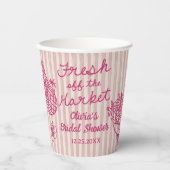市場から生まれ手を引いたブライダルシャワー 紙コップ (正面)
