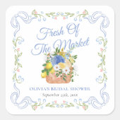 市場から生まれ農家ブライダルシャワーフローラ スクエアシール (正面)