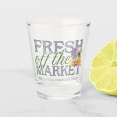 市場から生まれ – パーソナライズされたモダンブライダル ショットグラス (正面)