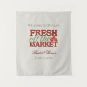 市場から生まれ – パーソナライズされたモダンブライダル タペストリー (正面)