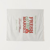 市場から生まれ – パーソナライズされたモダンブライダル タペストリー (正面(横))