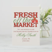 市場から生まれ – パーソナライズされたモダンブライダル 招待状 (スタンド正面)