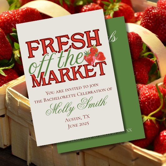 市場から生まれ – パーソナライズされたモダンブライダル 招待状