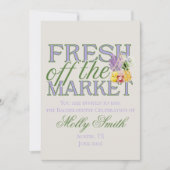 市場から生まれ – パーソナライズされたモダンブライダル 招待状 (正面)