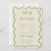 「市場から生まれ」ブライダルシャワー招待状 招待状 (正面)