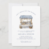 市場から生まれ – 沿岸市場ブライダル 招待状 (正面)