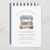 市場から生まれ – 沿岸市場ブライダル 招待状 (正面/裏面)