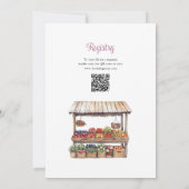 市場から生まれQRコードブライダルシャワー 招待状 (裏面)