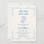 市場から直接届いた ブライダルシャワー 招待状 (正面)