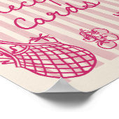 市場から直接手描きのブライダルシャワー料理 ポスター (角)