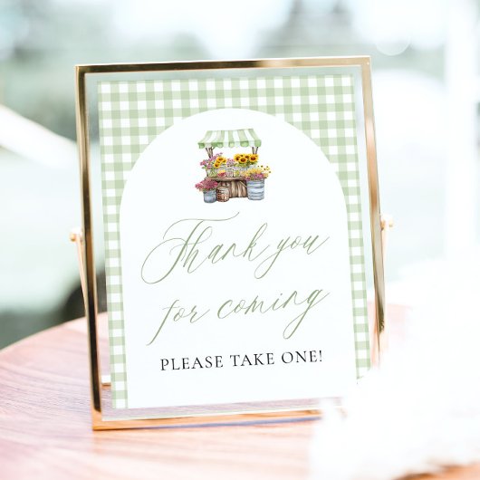 市場から緑の新鮮な感謝の来種 ポスター