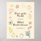 市場から離れて手引きブライダルシャワー歓迎 ポスター (正面)