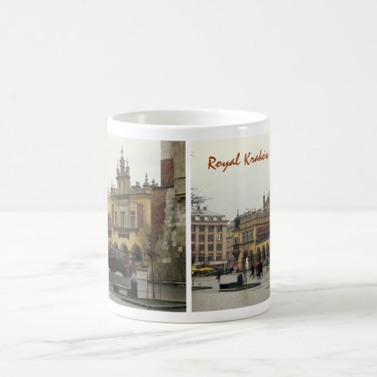 市場が開かれる広場のマグ コーヒーマグカップ (中央)