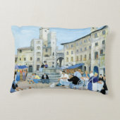 市場が開かれる広場タスカニーのランチタイム アクセントクッション (裏面)