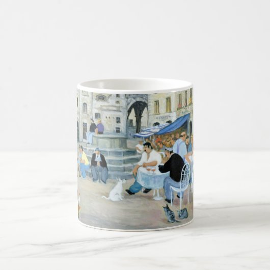 市場が開かれる広場タスカニーのランチタイム コーヒーマグカップ (中央)