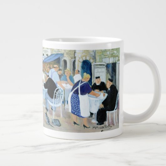 市場が開かれる広場タスカニーのランチタイム ジャンボコーヒーマグカップ (右)