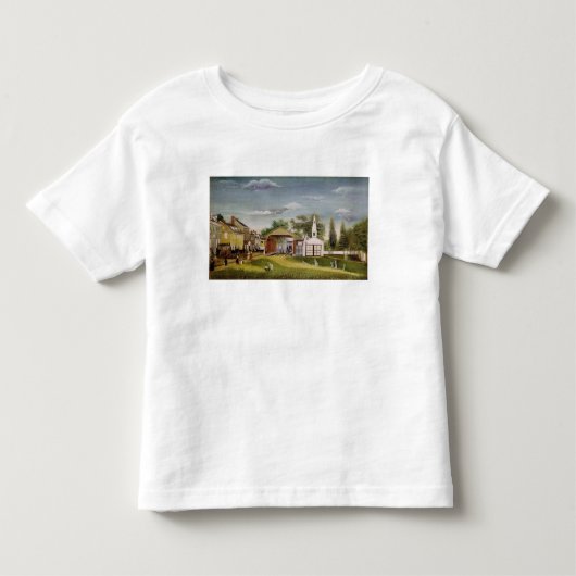 市場が開かれる広場、Germantown、ペンシルバニア トドラーTシャツ (正面)