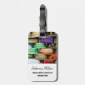 市場でのアラブ帽 ラゲッジタグ (裏面縦)