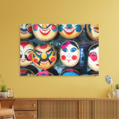 市場でのハノイマスク キャンバスプリント (インサイチュ (リビング))