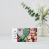 市場での野菜と果物 名刺 (スタンド正面)