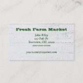 市場での野菜と果物 名刺 (裏面)