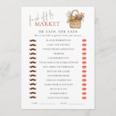 市場では、同氏は、ブライダルシャワーのゲームカードを指摘した 招待状 (正面)