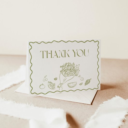 市場で人気のウェディングシャワーのお礼カード サンキューカード