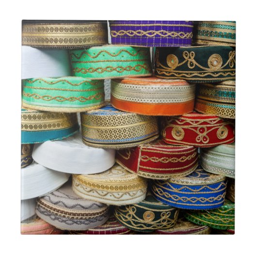 市場におけるアラブの帽子 タイル (正面)