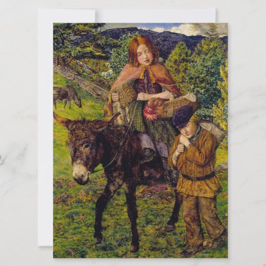 市場に出る子供 カード (正面)