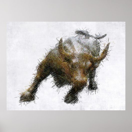 市場に強気を示す ポスター (正面)