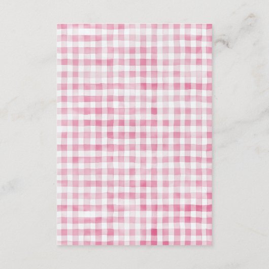 市場のエンクロージャカードから新しいピンクのギンガム エンクロージャーカード (裏面)