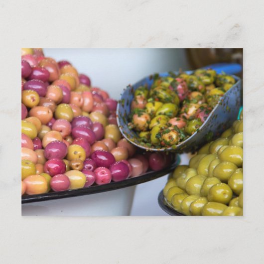 市場のオリーブ ポストカード (正面)
