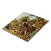 市場のカート1864年(キャンバスの油) タイル (側面)