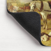 市場のカート1864年(キャンバスの油) マウスパッド (コーナー)