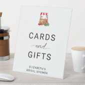 市場のカードとギフトブライダルシャワー 台座サイン (インサイチュ)