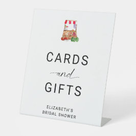市場のカードとギフトブライダルシャワー 台座サイン