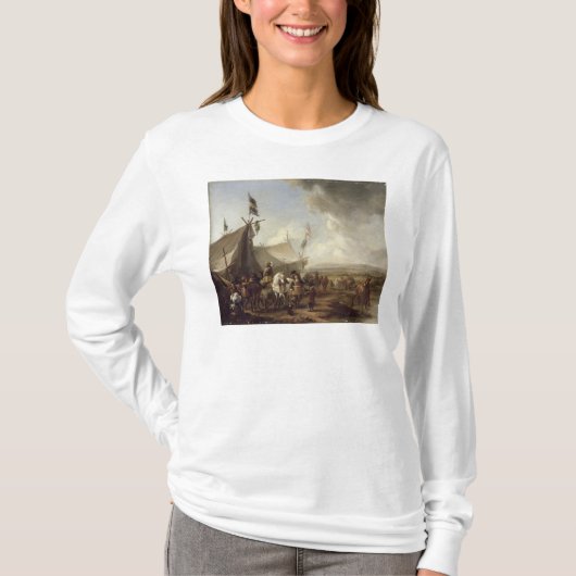 市場のテントの前 Tシャツ (正面)