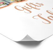 市場のヒマワリブライダルシャワーギフトテーブル ポスター (角)