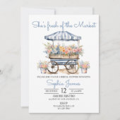 市場のフレッシュブライダルシャワー招待温度 招待状 (正面)