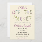 市場のフレッシュ – ブライダルシャワー 招待状 (正面/裏面)